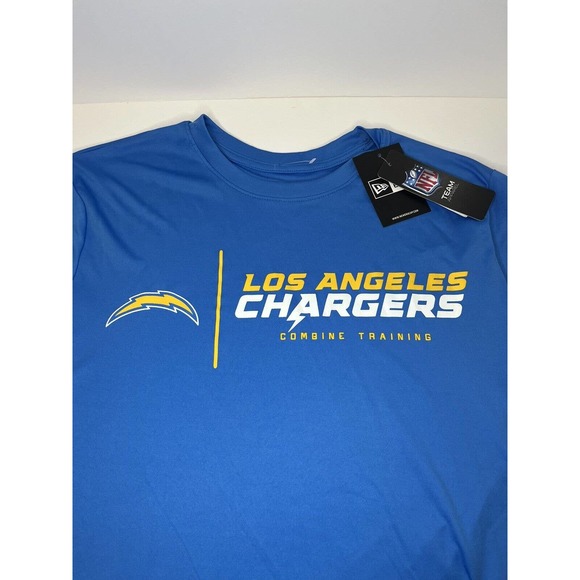 Los Angeles Chargers New Era T-Shirt Size Medium M Blue NFL Football - Picture 1 of 7